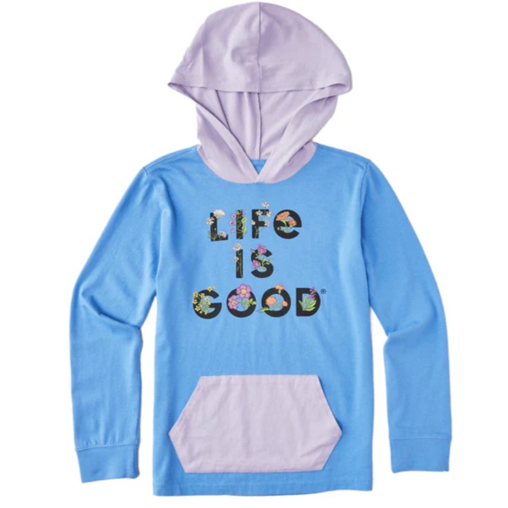 Kids Life Is Good Blue and Purple Hoodie / Sun Crusher XL